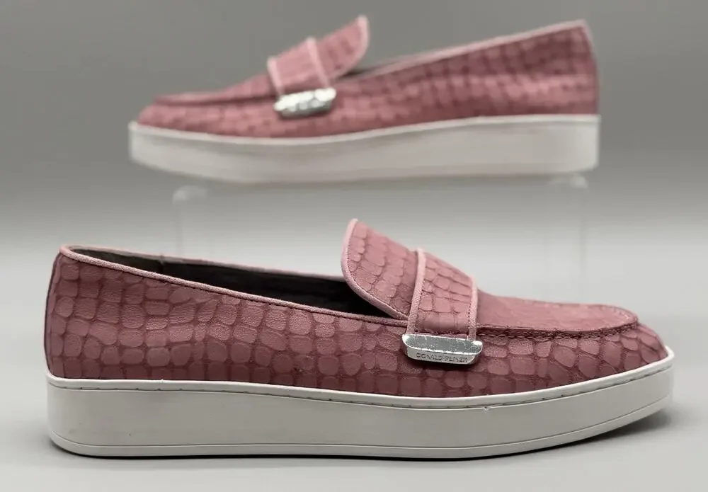 Donald Pliner Size 8M Rose Leather Tamara Slip On Loafers HPTAMARA94